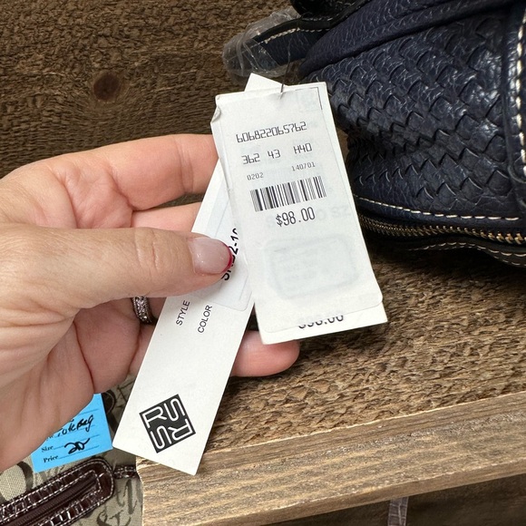 Sondra Roberts Squared Navy Mini Backpack - Picture 6 of 8